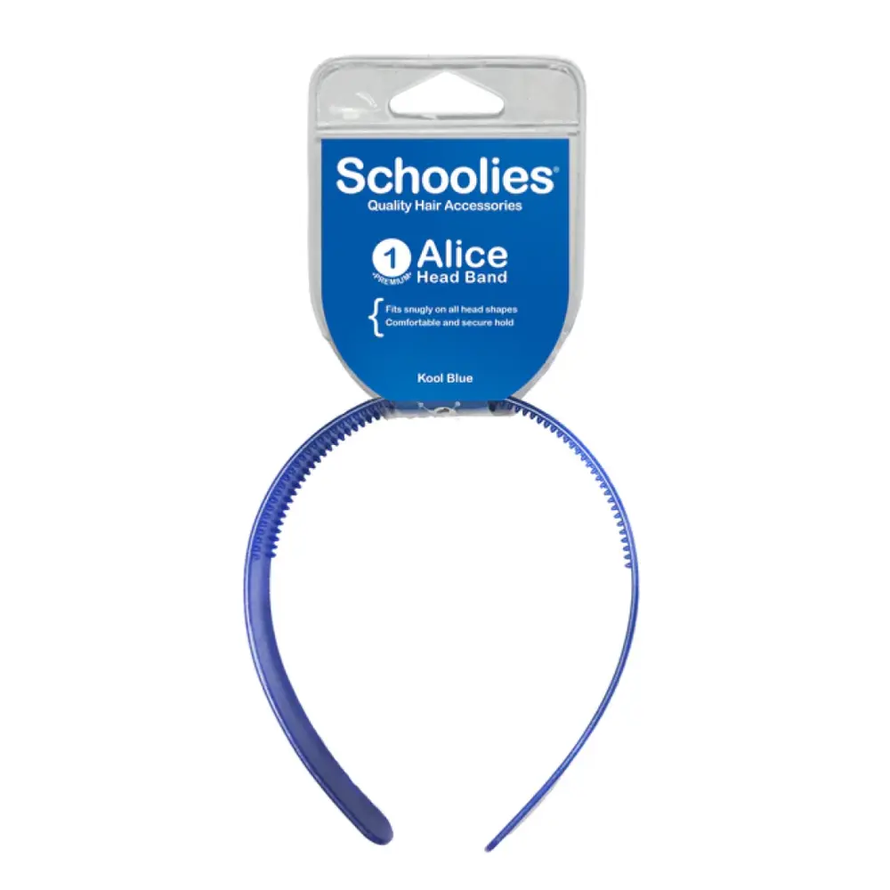 Băng Đô Cài Tóc Màu Xanh Dương, Alice Head Band, Kool Blue - SCHOOLIES
