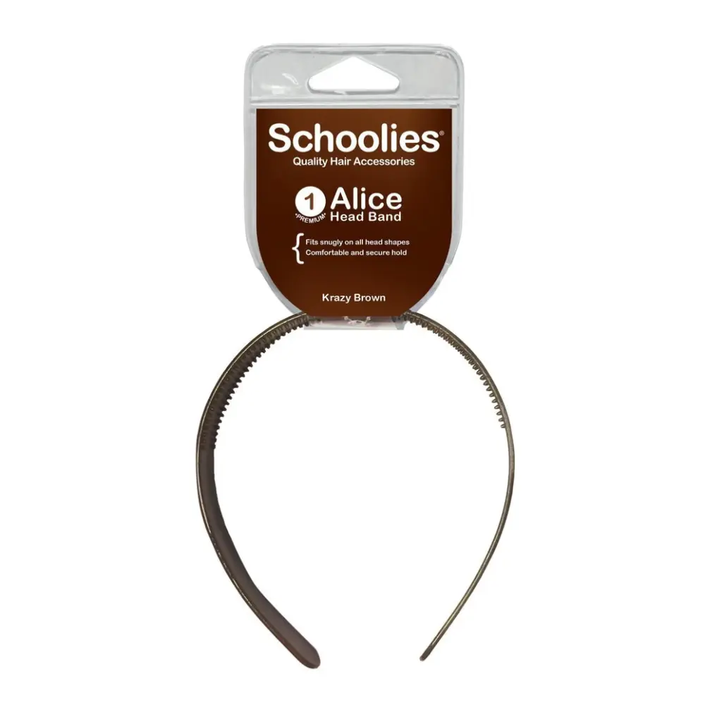 Băng Đô Cài Tóc Màu Nâu, Alice Head Band, Krazy Brown - SCHOOLIES