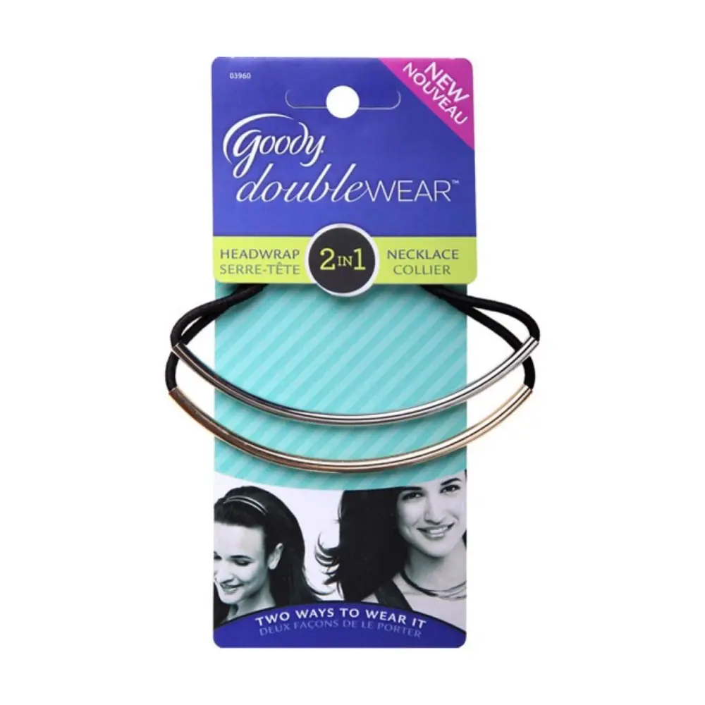 Băng Đô & Dây Chuyền 2 in 1, DoubleWear, Long Metal Bar Headwrap Necklace, 2 Cái - GOODY