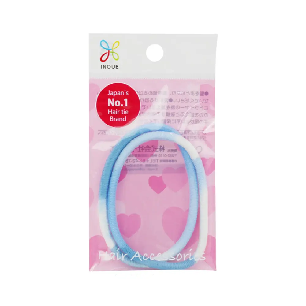 Dây Cột Tóc Màu Xanh, Blue Hair Ties, 2 Cái - INOUE