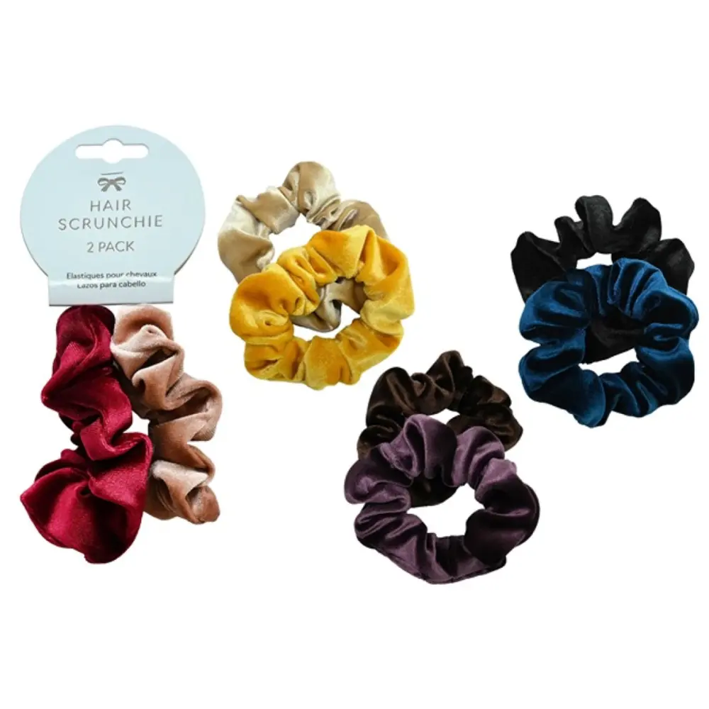 Cột Tóc Nhung Nhiều Màu, Hair Scrunchie, Velvet, 2 Cái - UNCLE BILLS