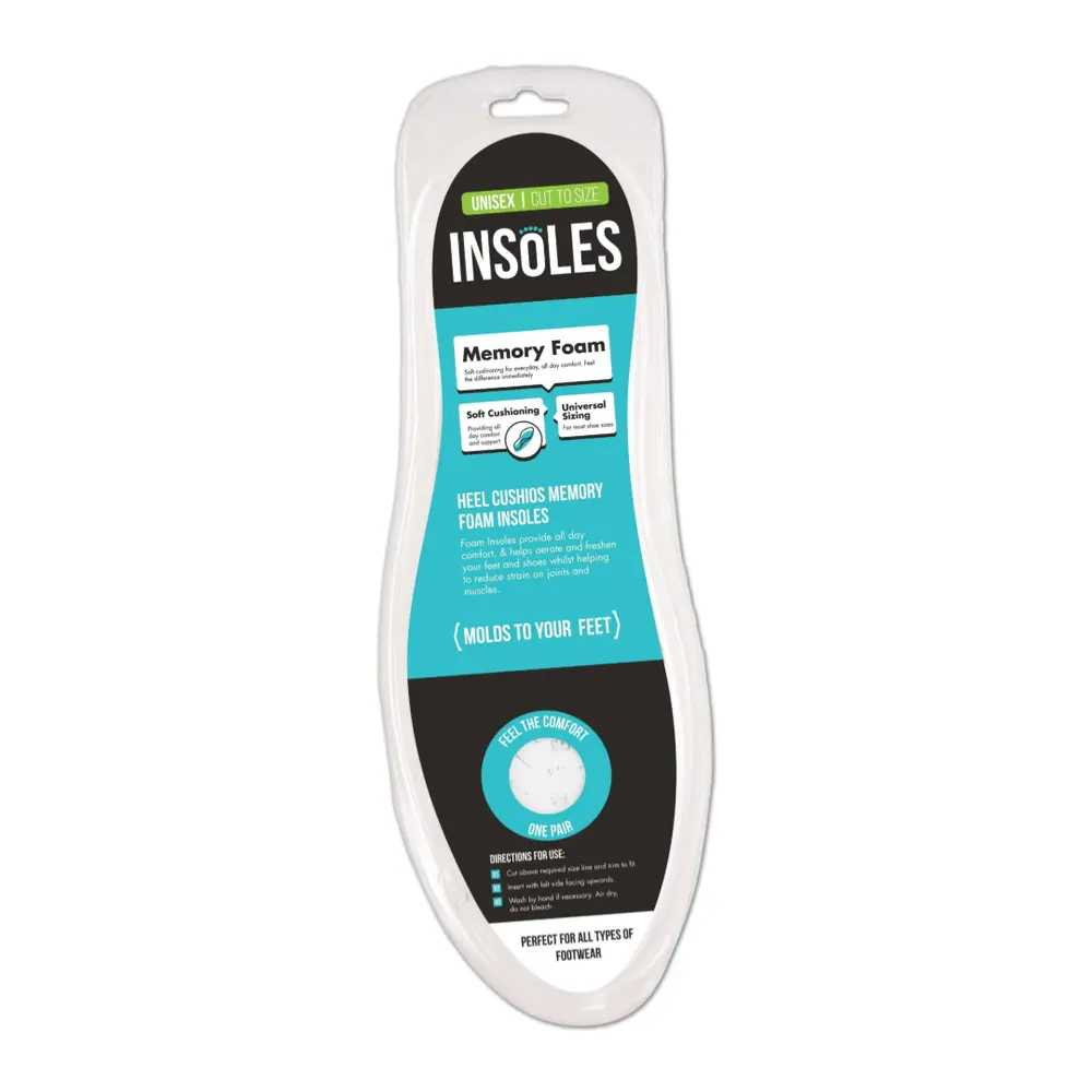 Miếng Lót Giày Êm Gót, Unisex Insoles, Heel Cushios Memory Foam Insoles for Adult, 1 Đôi - UNCLE BILLS