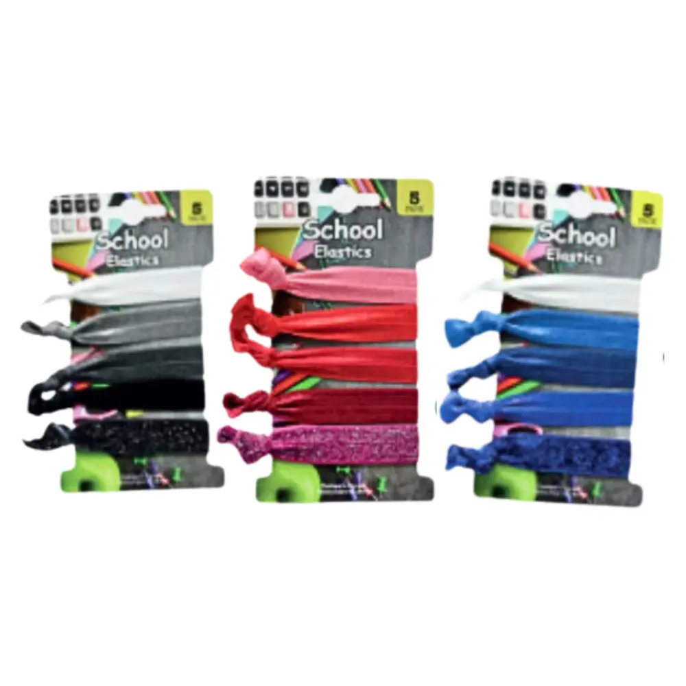 Thun Buộc Tóc (Nhiều Mẫu), School Elastics, 5 Cái - UNCLE BILLS