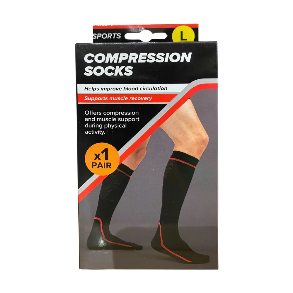 Tất Bó Thể Thao Bằng Vải Polyester (Nhiều Size), Sports Compression Socks, 1 Cặp - UNCLE BILLS