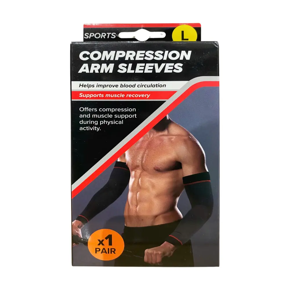 Băng Cánh Tay Thể Thao Bằng Vải Polyester (Nhiều Size), Sports Compression Arm Sleeves, 1 Cặp - UNCLE BILLS