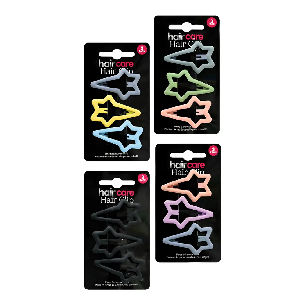 Kẹp Tóc Hình Ngôi Sao (Nhiều Mẫu), Hair Care, Star Hair Clip, 3 Cái - UNCLE BILLS