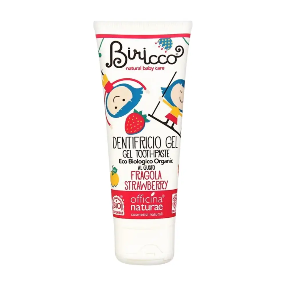 Kem Đánh Răng Vị Dâu Trẻ Em Hữu Cơ, Kids Organic Toothpaste Strawberry (75ml) - OFFICINA NATURAE