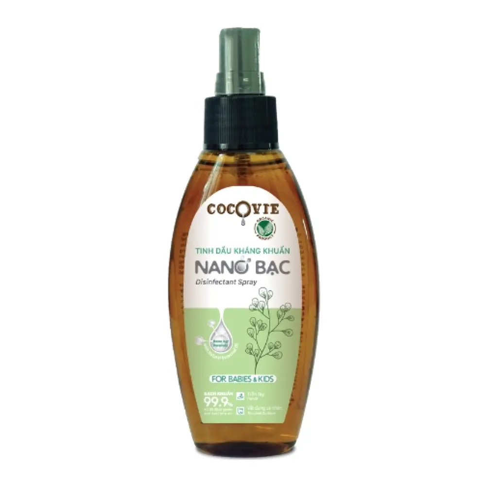 Tinh Dầu Kháng Khuẩn Nano Bạc Cho Bé, Disinfectant Spray, For Babies & Kids (100ml) - COCOVIE