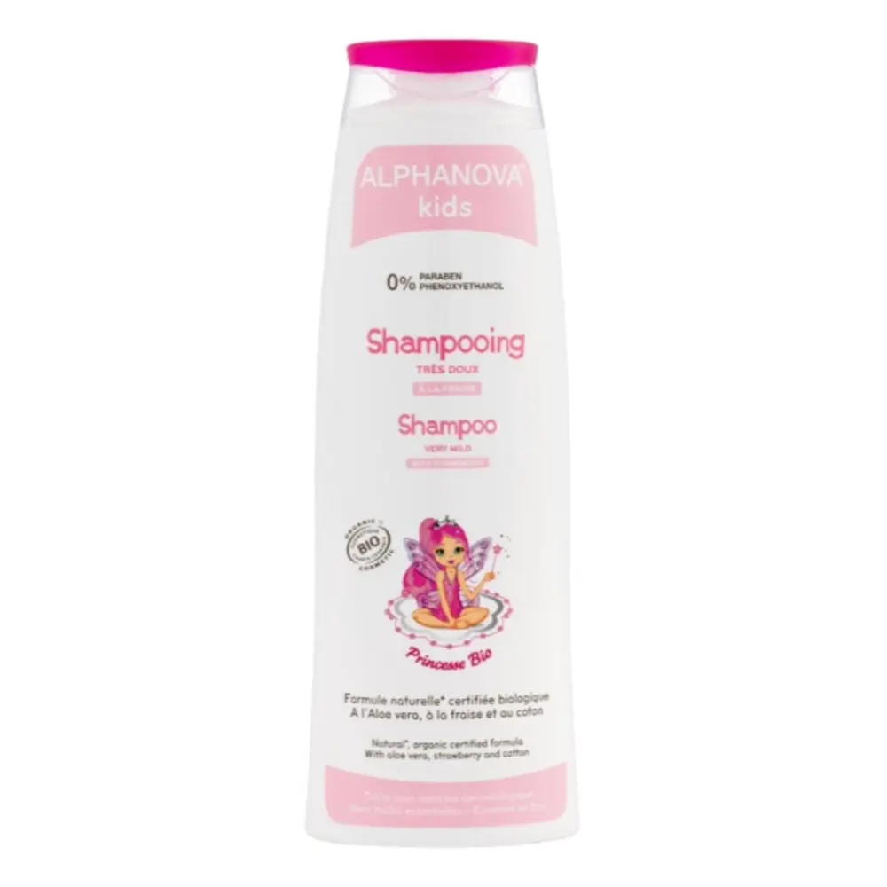 Dầu Gội Hữu Cơ Cho Bé Gái, Organic Shampoo Bio Princess for Girls, 8.33 fl oz (250ml) - ALPHANOVA