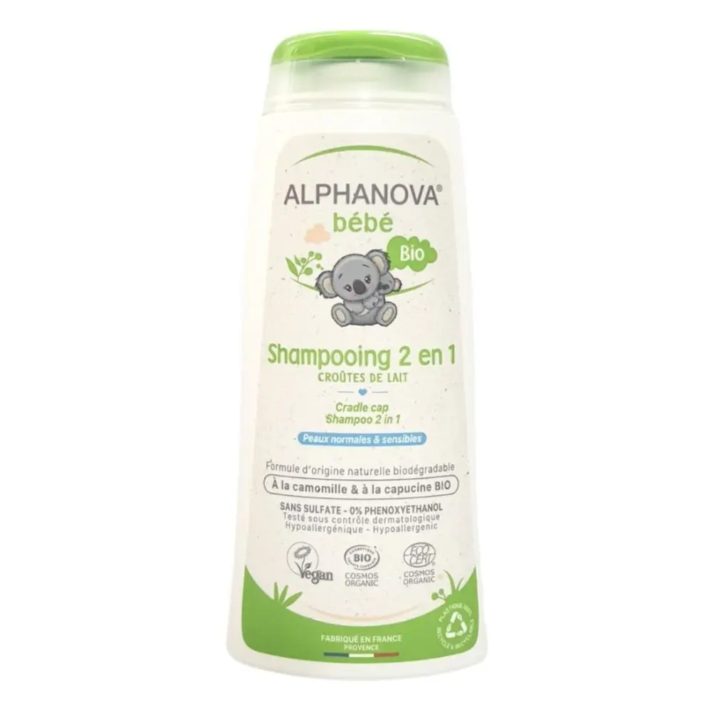 Dầu Gội Hữu Cơ Cho Bé, Bio Shampoo 2 in 1 for Baby, 6.75 fl oz (200ml) - ALPHANOVA
