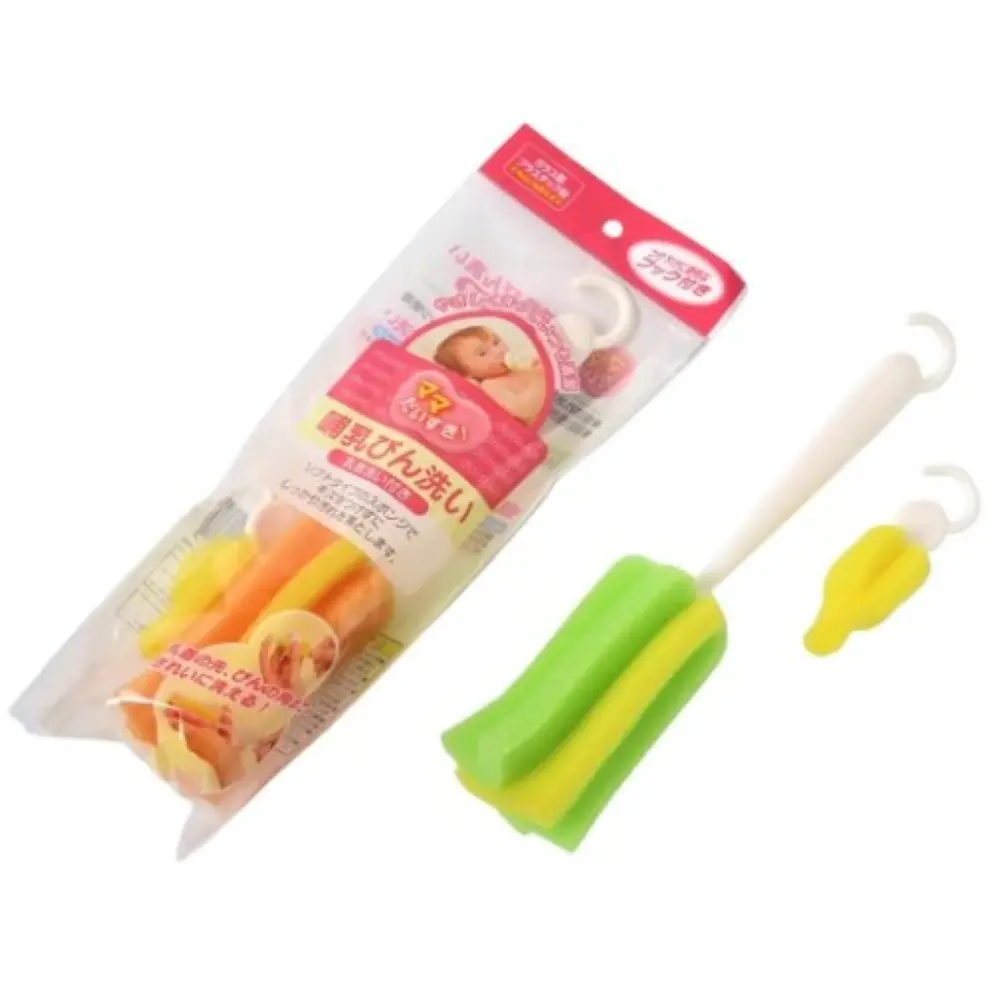 Bộ Cây Chùi Rửa Bình Sữa, Baby Bottle Cleaning Brush & Nipple Brush Set - OKAZAKI