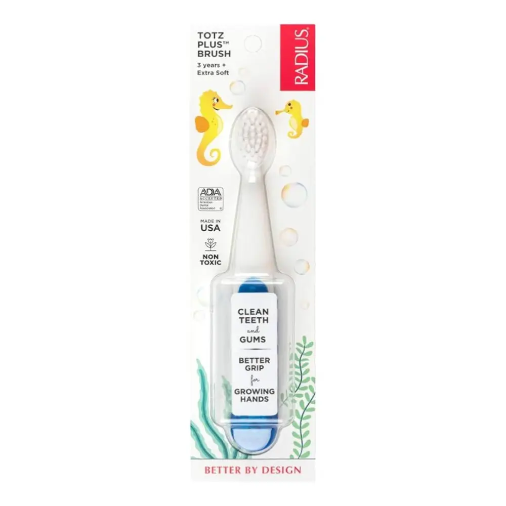 Bàn Chải Siêu Mềm Cho Bé, Totz Plus Brush, Extra Soft, 3+ Tuổi - RADIUS