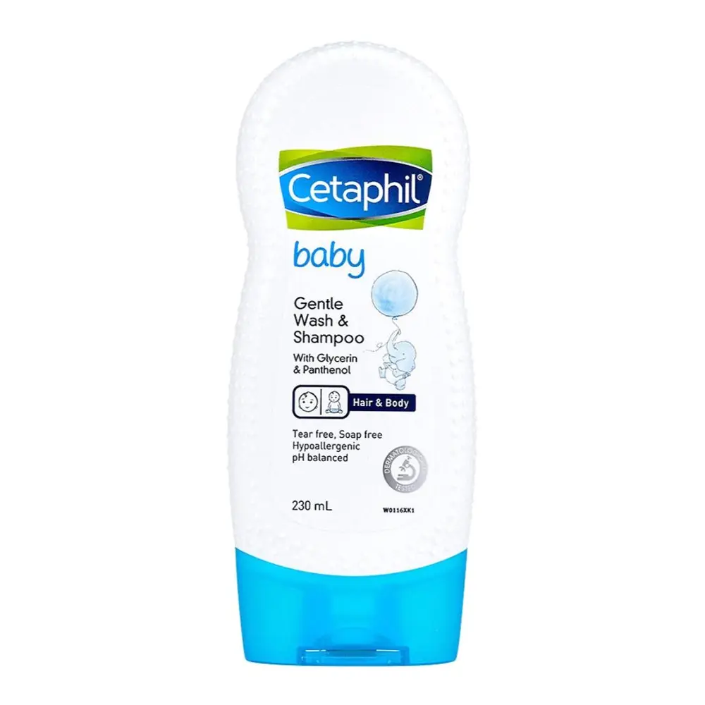 Sữa Tắm Gội Dịu Nhẹ Cho Bé, Baby Gentle Wash & Shampoo, with Glycerin & Panthenol, Tear Free (230ml) - CETAPHIL