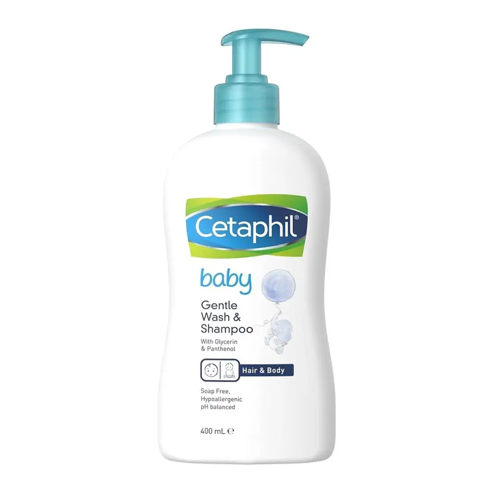 Sữa Tắm Gội Dịu Nhẹ Cho Bé, Baby Gentle Wash & Shampoo, with Glycerin & Panthenol, Tear Free (400ml) - CETAPHIL
