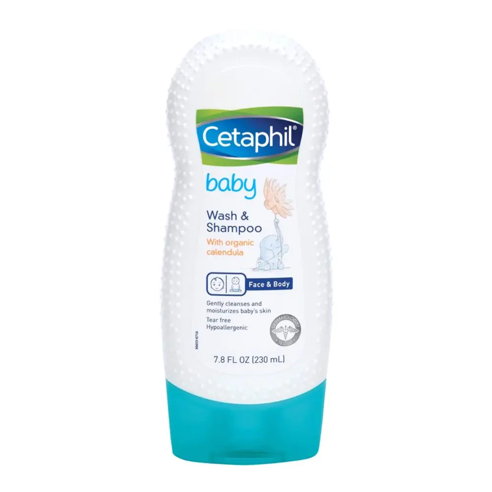 Sữa Tắm Gội Dịu Nhẹ Cho Bé, Baby Wash & Shampoo, with Organic Calendula, Tear Free (230ml) - CETAPHIL
