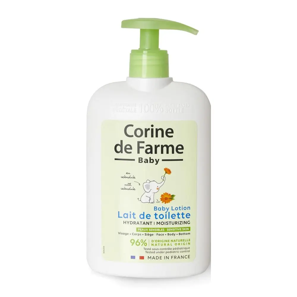 Kem Dưỡng Da Cho Bé Da Nhạy Cảm, Baby Lotion, Moisturising, Sensitive Skin, 100% Natural (500ml) - CORINE DE FARME