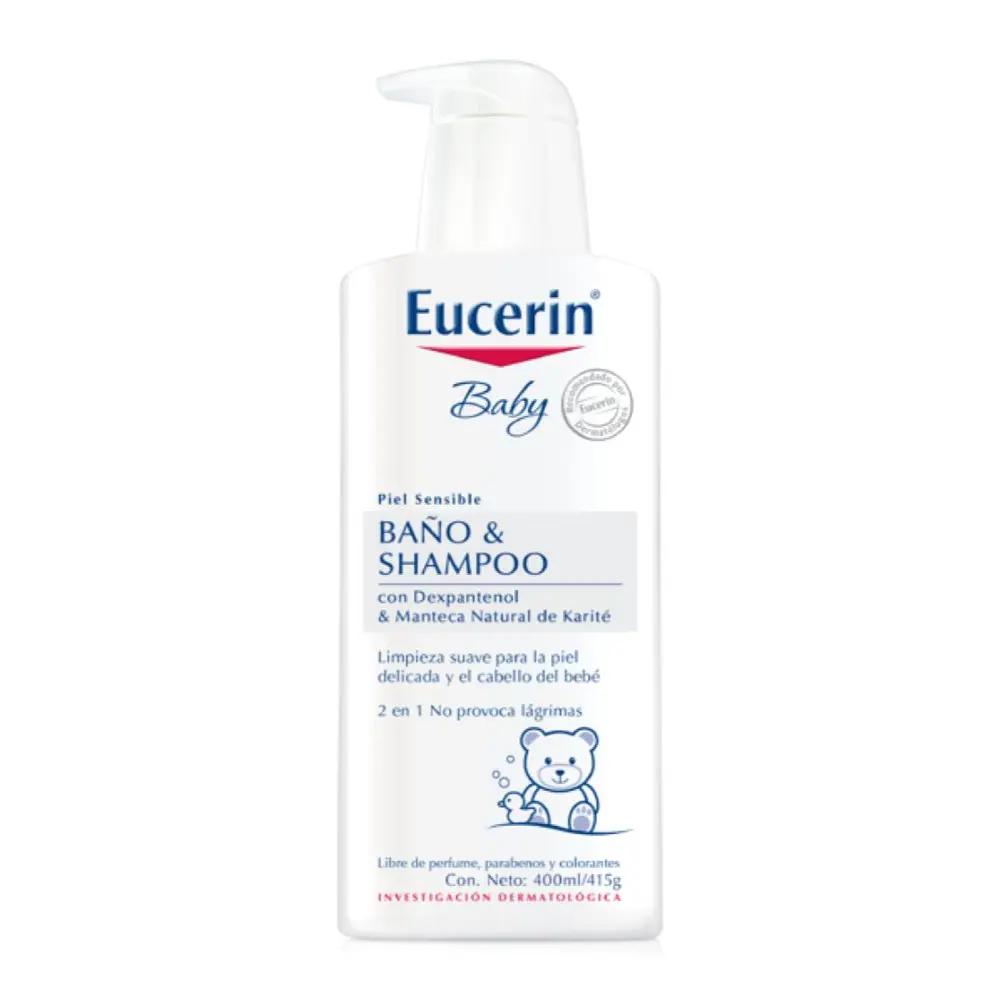 Sữa Tắm Gội Cho Bé, Baby Wash & Shampoo, 2 in 1 Tear Free Formula, 13.5 fl oz (400ml) - EUCERIN