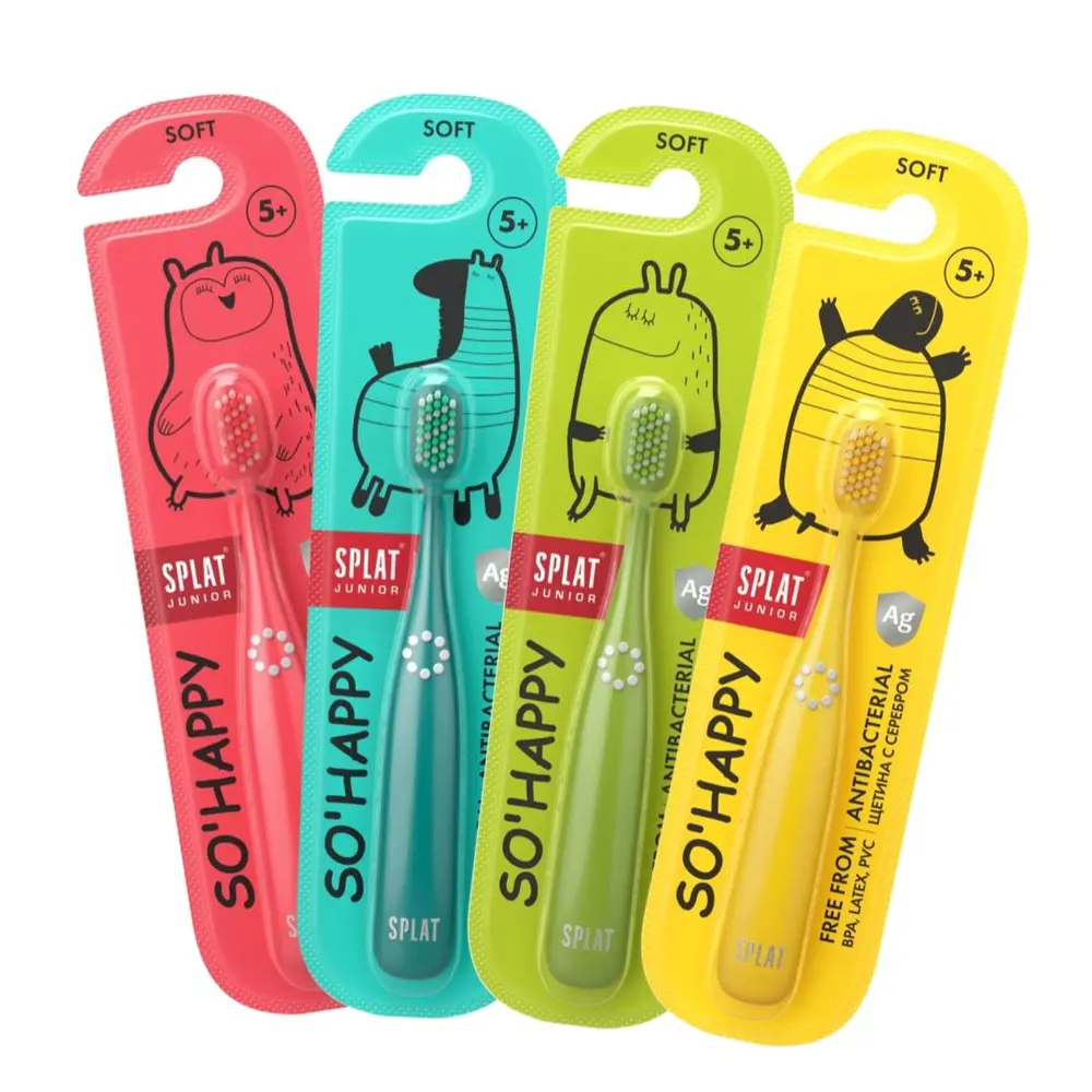 Bàn Chải Đánh Răng Cho Trẻ Em, Junior Soft Toothbrush, 5+ Tuổi - SPLAT