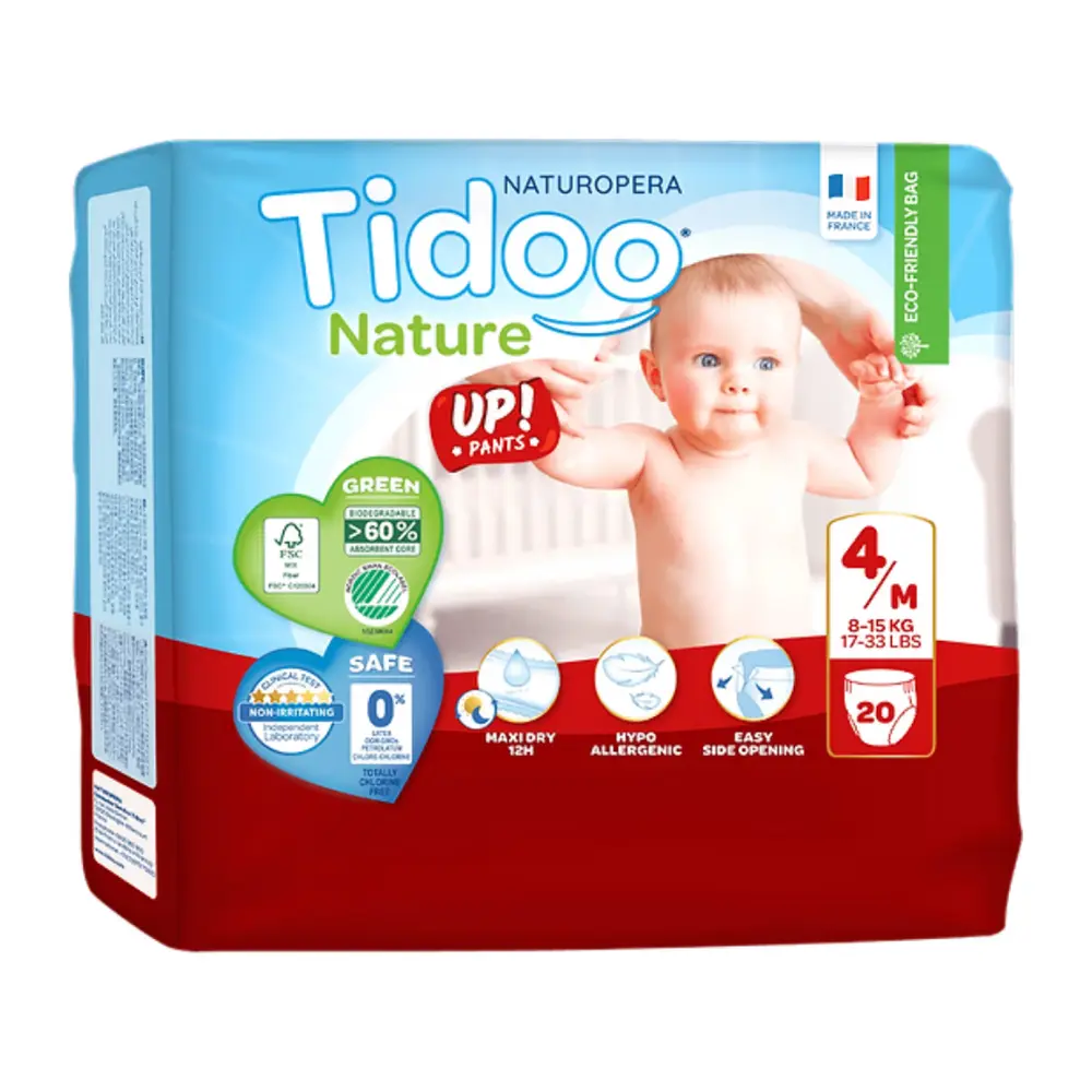 Tã Quần Cho Bé, Eco Pant Diapers, Size 4/M, 8 - 15kg, 20 Cái - TIDOO