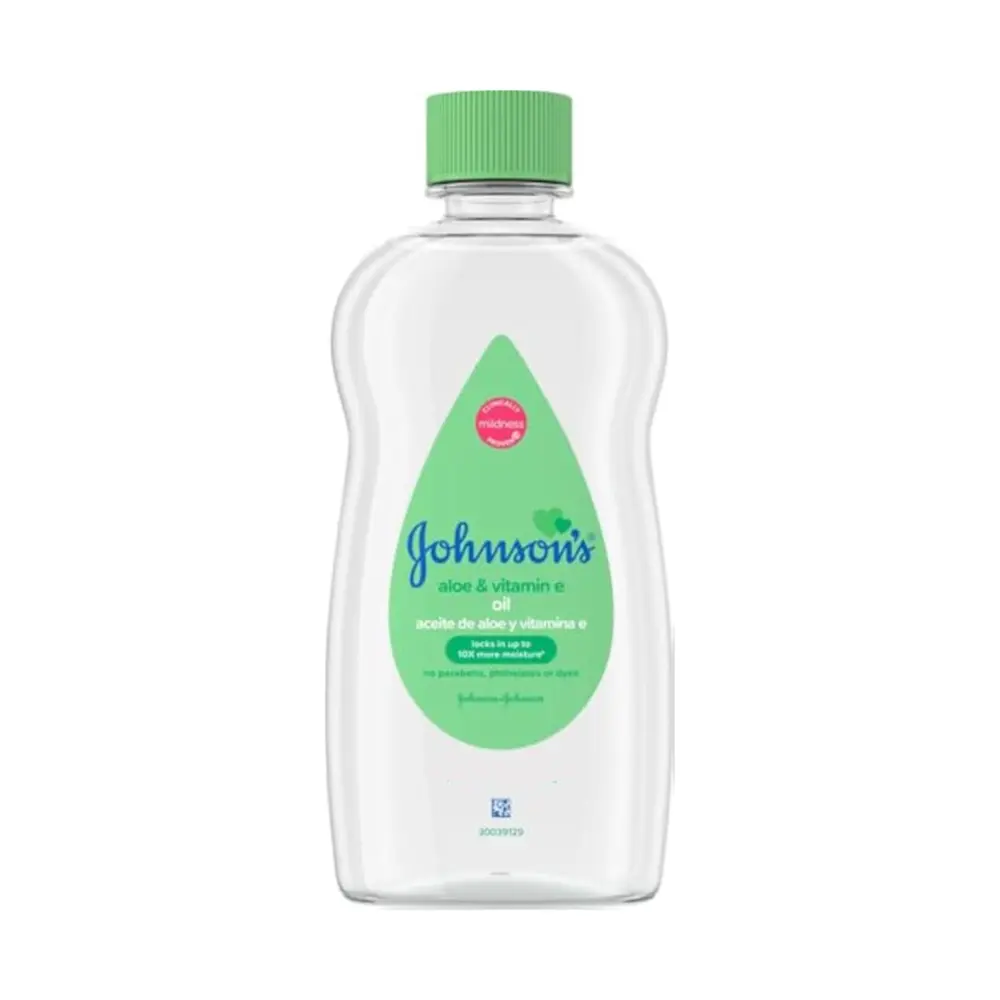 Dầu Massage Dưỡng Ẩm Cho Bé, Baby Oil, Aloe Vera & Vitamin E (200ml) - JOHNSON'S