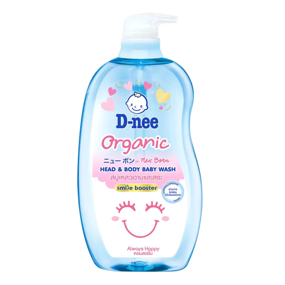 Sữa Tắm Gội Hữu Cơ Cho Bé Xanh Dương, Organic Head & Body Baby Wash, Always Happy (380ml) - D-NEE