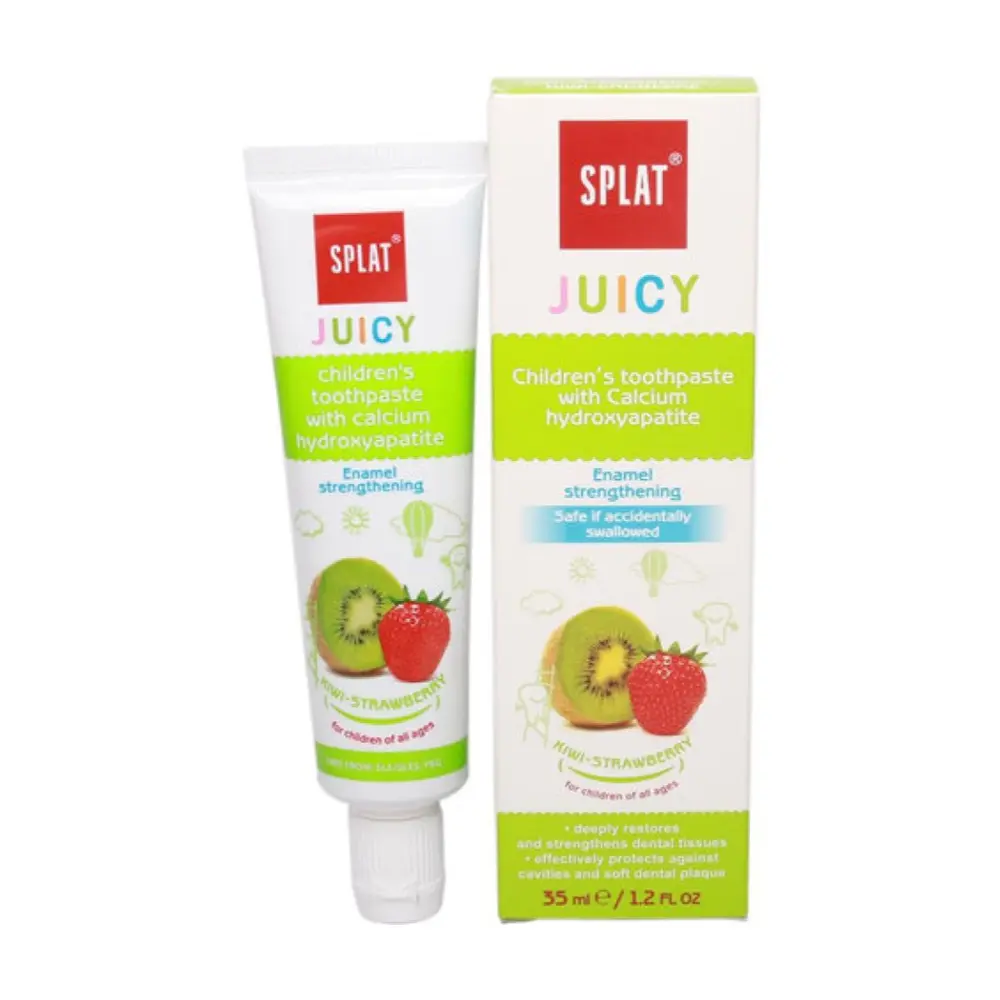 Kem Đánh Răng Cho Bé Hương Dâu Kiwi, Juicy Lab, Enamel Strengthening Children`s Toothpaste, Kiwi Strawberry, 1.2 fl oz (35ml) - SPLAT