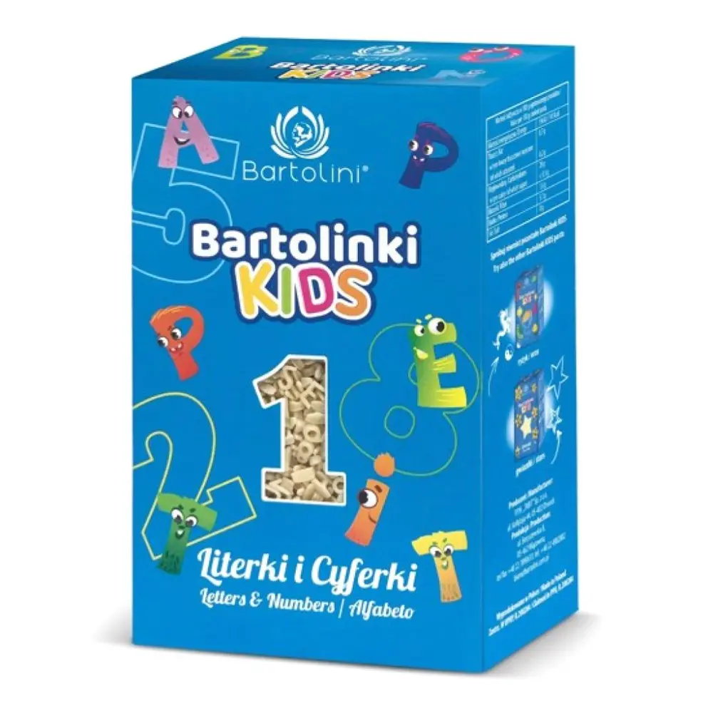 Nui Cho Bé Hình Chữ & Số, Kids, Letter & Number Shaped Pasta (250g) - BARTOLINI
