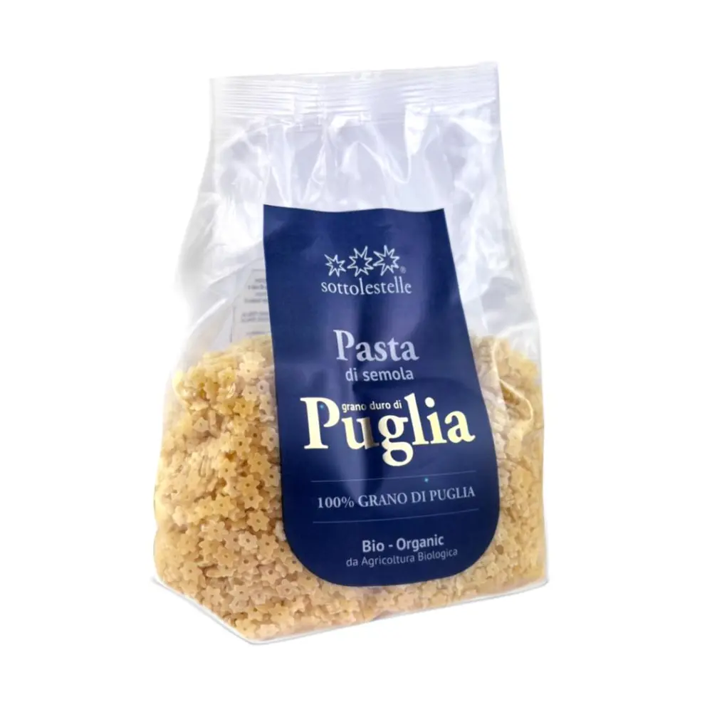 Nui Sao Hữu Cơ Cho Bé, Pasta di Semola, Puglia, Organic Kids Star Pasta (500g) - SOTTOLESTELLE