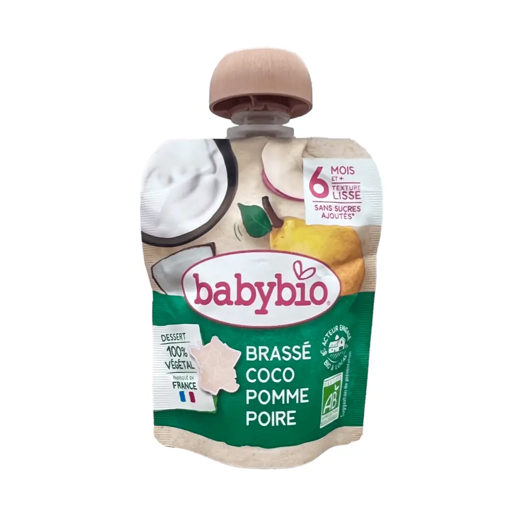 Sữa Chua Hữu Cơ Cho Bé Vị Táo Lê & Dừa, Apple & Pear Coco Yoghurt, 6+ Tháng (85g) - BABYBIO