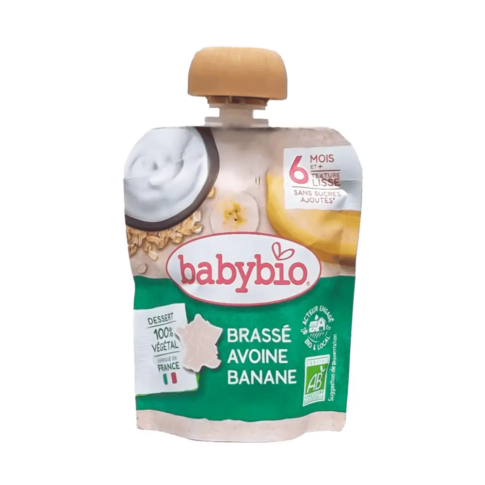Sữa Chua Hữu Cơ Cho Bé Vị Chuối & Yến Mạch, Banana Oat Yoghurt, 6+ Tháng (85g) - BABYBIO