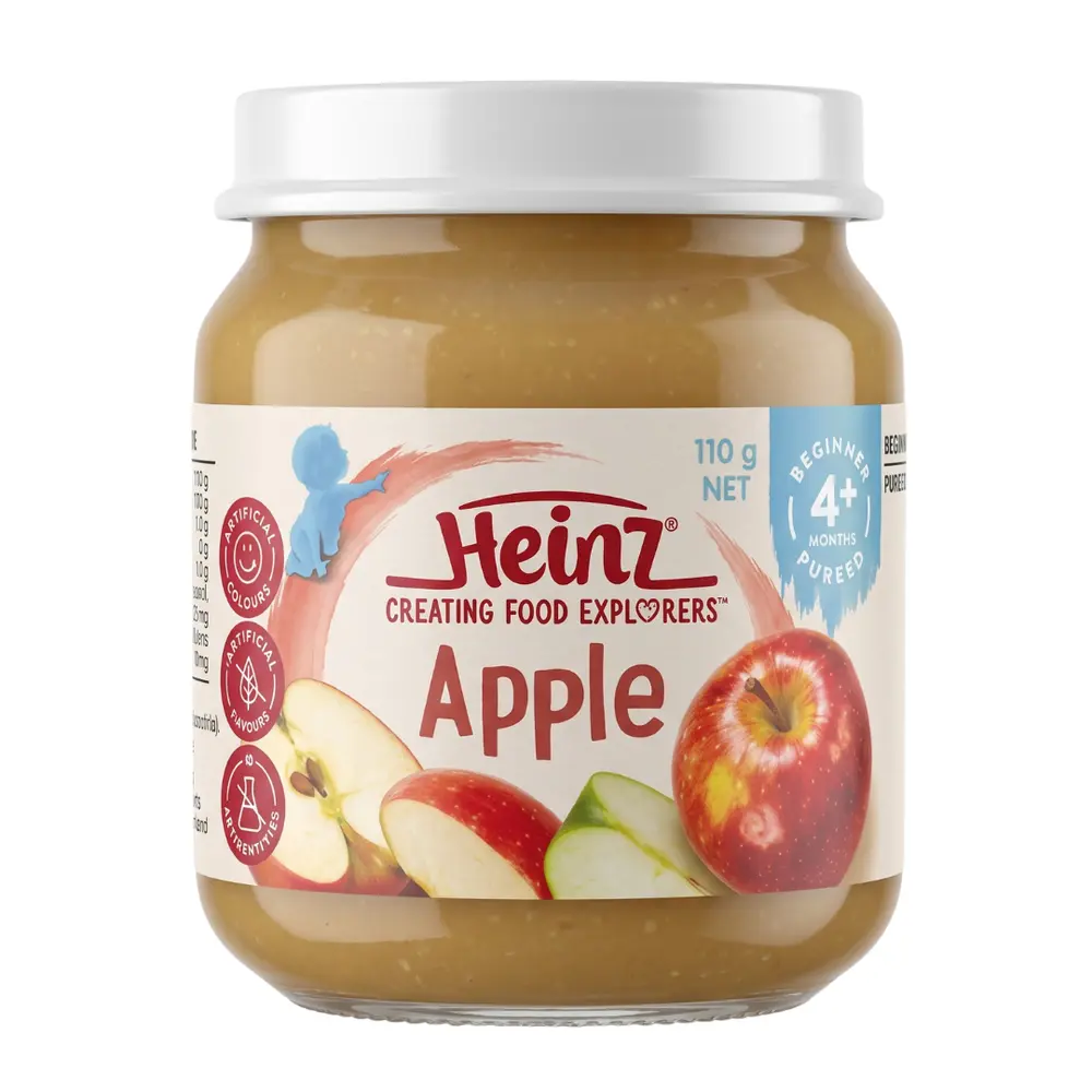 Táo Nghiền Cho Bé, Beginner Puree, Apple, 4+ Tháng (110g) - HEINZ