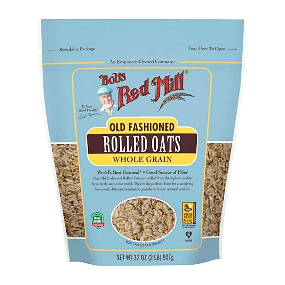 Yến Mạch Nguyên Cám Cán Dẹt, Old Fashioned Rolled Oats, Whole Grain, 32 oz (907g) - BOB'S RED MILL