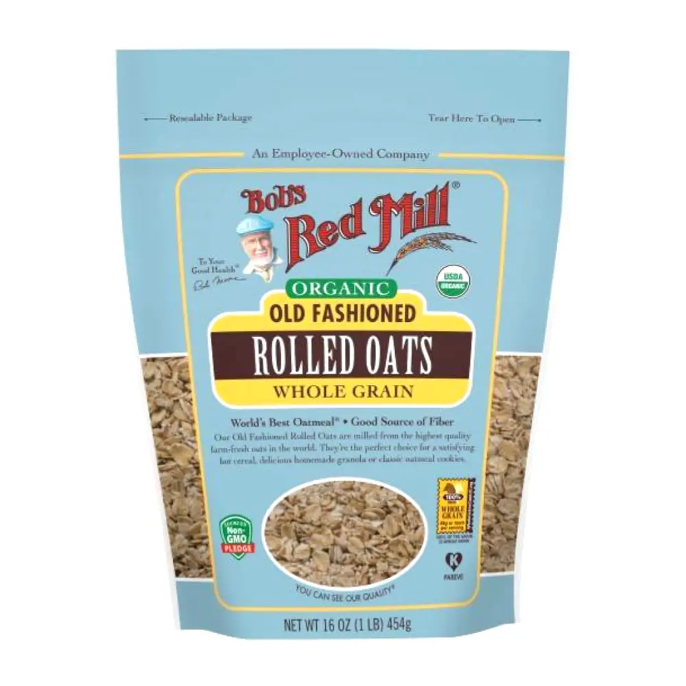 Yến Mạch Nguyên Cám Cán Vừa Hữu Cơ, Organic Old Fashioned Rolled Oats, Whole Grain, 16 oz (454g) - BOB'S RED MILL