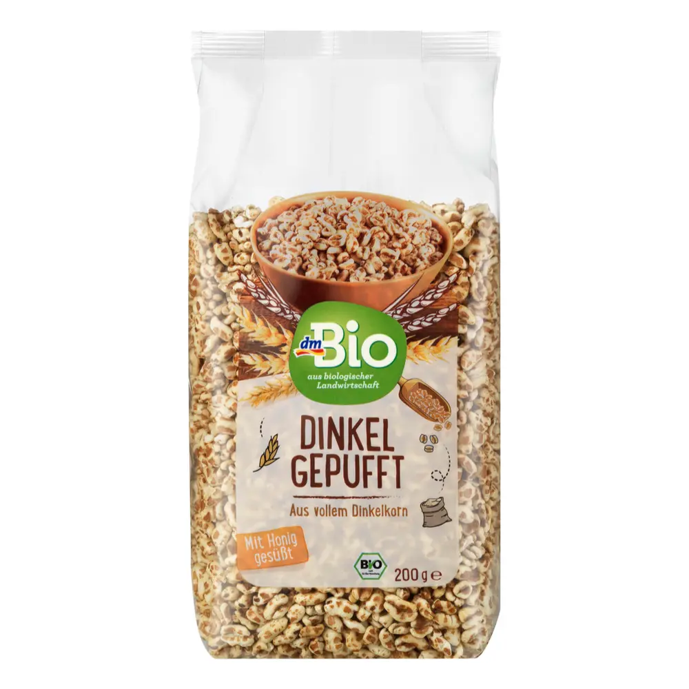 Bỏng Lúa Mì Hữu Cơ, Dinkel Gepufft (200g) - DMBIO