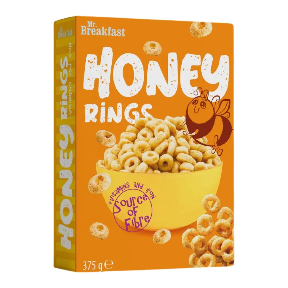 Ngũ Cốc Mật Ong Hình Vòng, Mr. Breakfast, Honey Rings (375g) - BAKALLAND