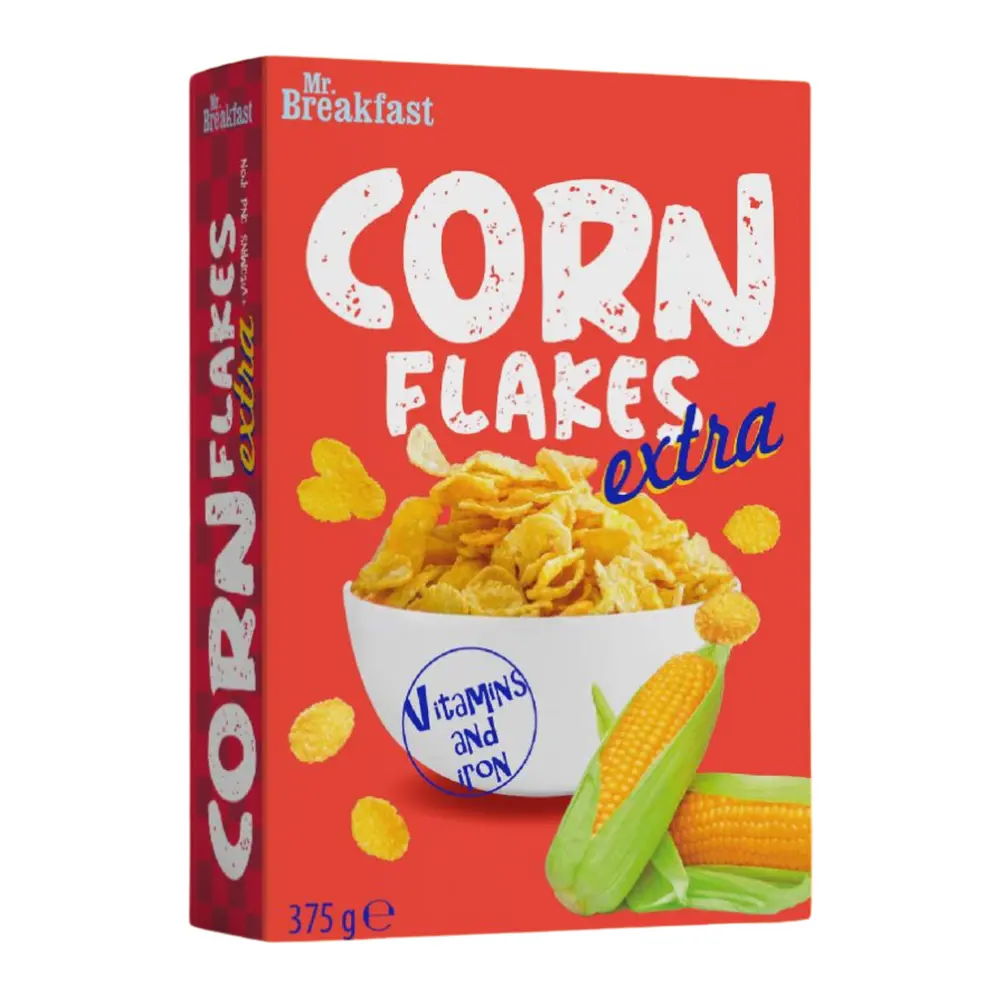 Ngũ Cốc Ngô Giòn, Mr. Breakfast, Corn Flakes Extra (375g) - BAKALLAND