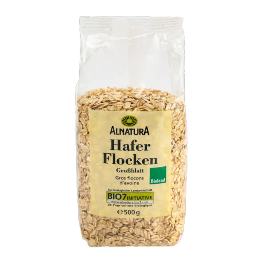 Yến Mạch, Hafer Flocken, Grossblatt, Rolled Oats (500g) - ALNATURA