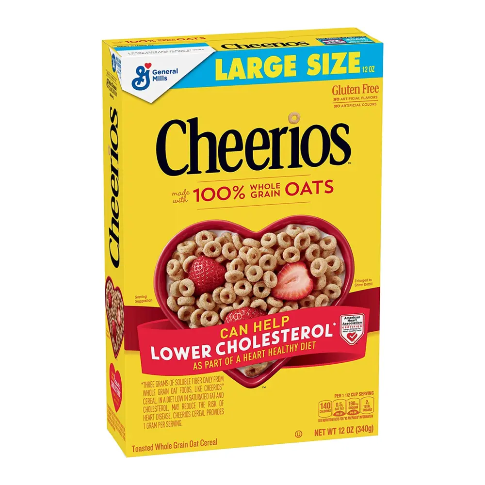 Ngũ Cốc Yến Mạch Nguyên Cám, Cheerios, 100% Whole Grain Oats, Gluten Free, 12 oz (340g) - GENERAL MILLS