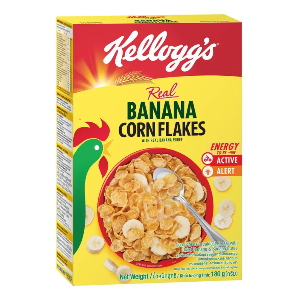 Ngũ Cốc Ngô Giòn Vị Chuối, Real Banana Corn Flakes (180g) - KELLOGG'S