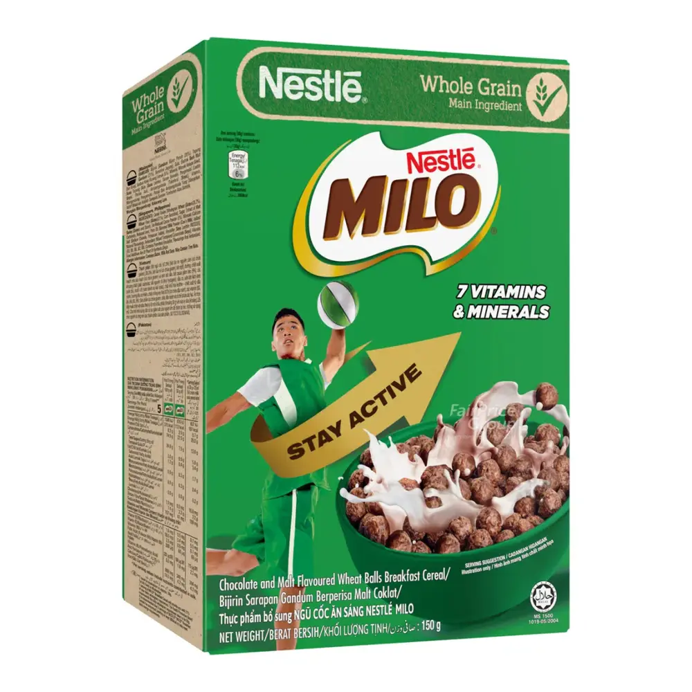 Ngũ Cốc Viên Socola, Milo, Chocolate & Malt Flavoured Wheat Balls Breakfast Cereal (150g) - NESTLE