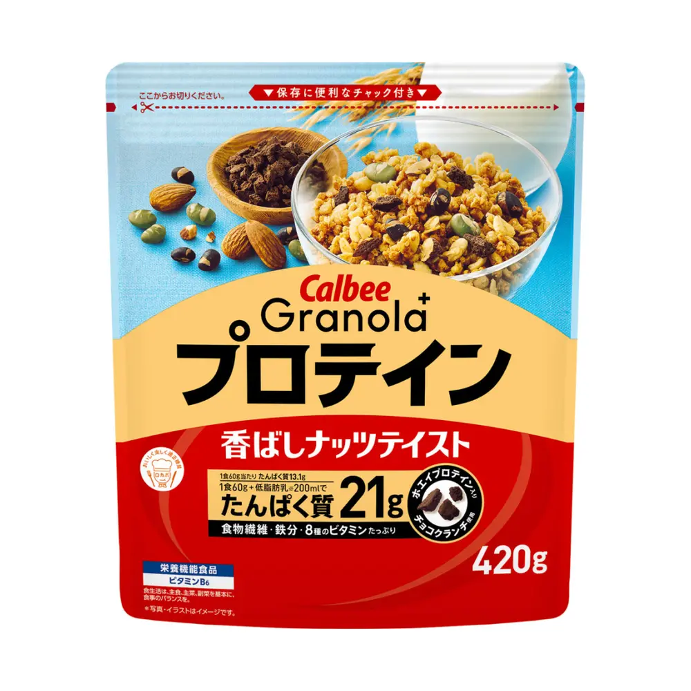 Ngũ Cốc Hạt, Granola Plus Protein (420g) - CALBEE