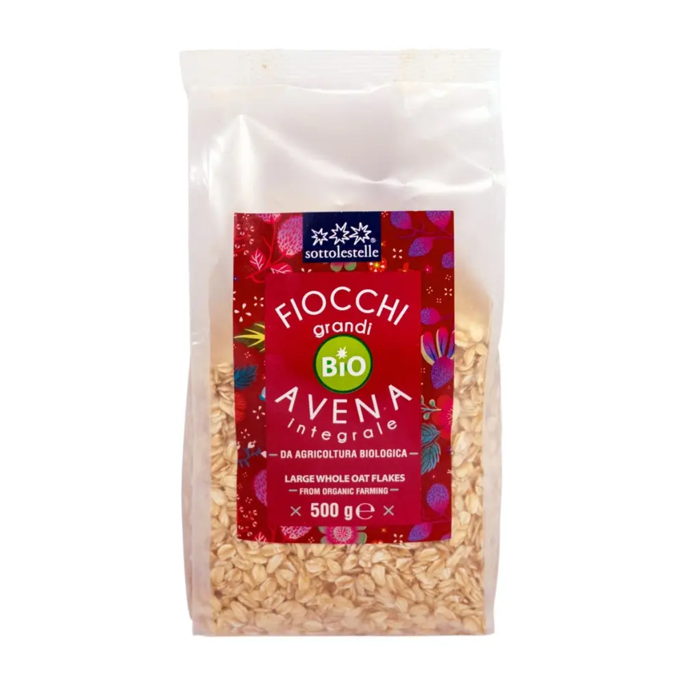 Yến Mạch Nguyên Cám Hữu Cơ Cán Lớn, Large Whole Oat Flakes (500g) - SOTTOLESTELLE