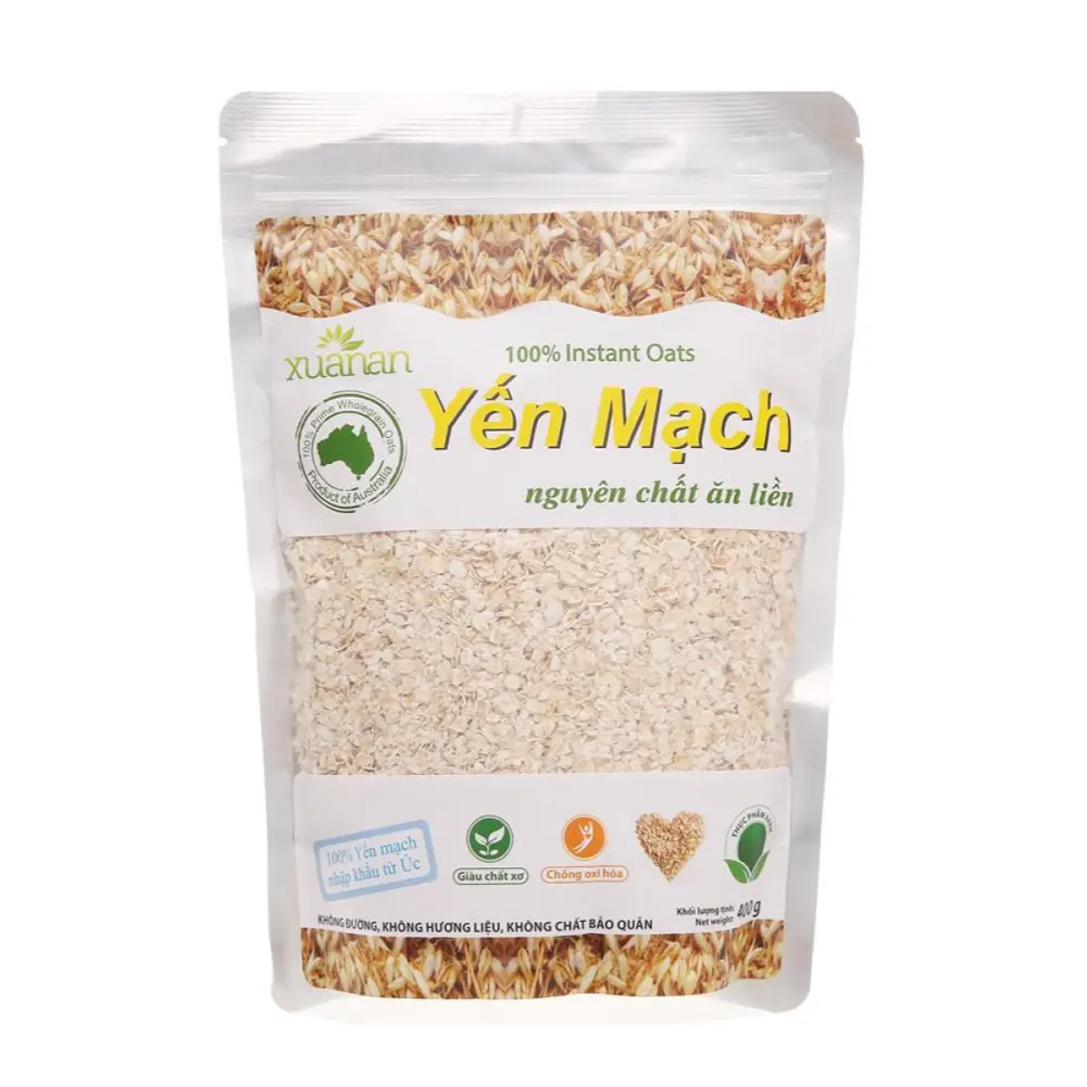 Yến Mạch Nguyên Chất Ăn Liền, 100% Instant Oats (400g) - XUANAN OATS
