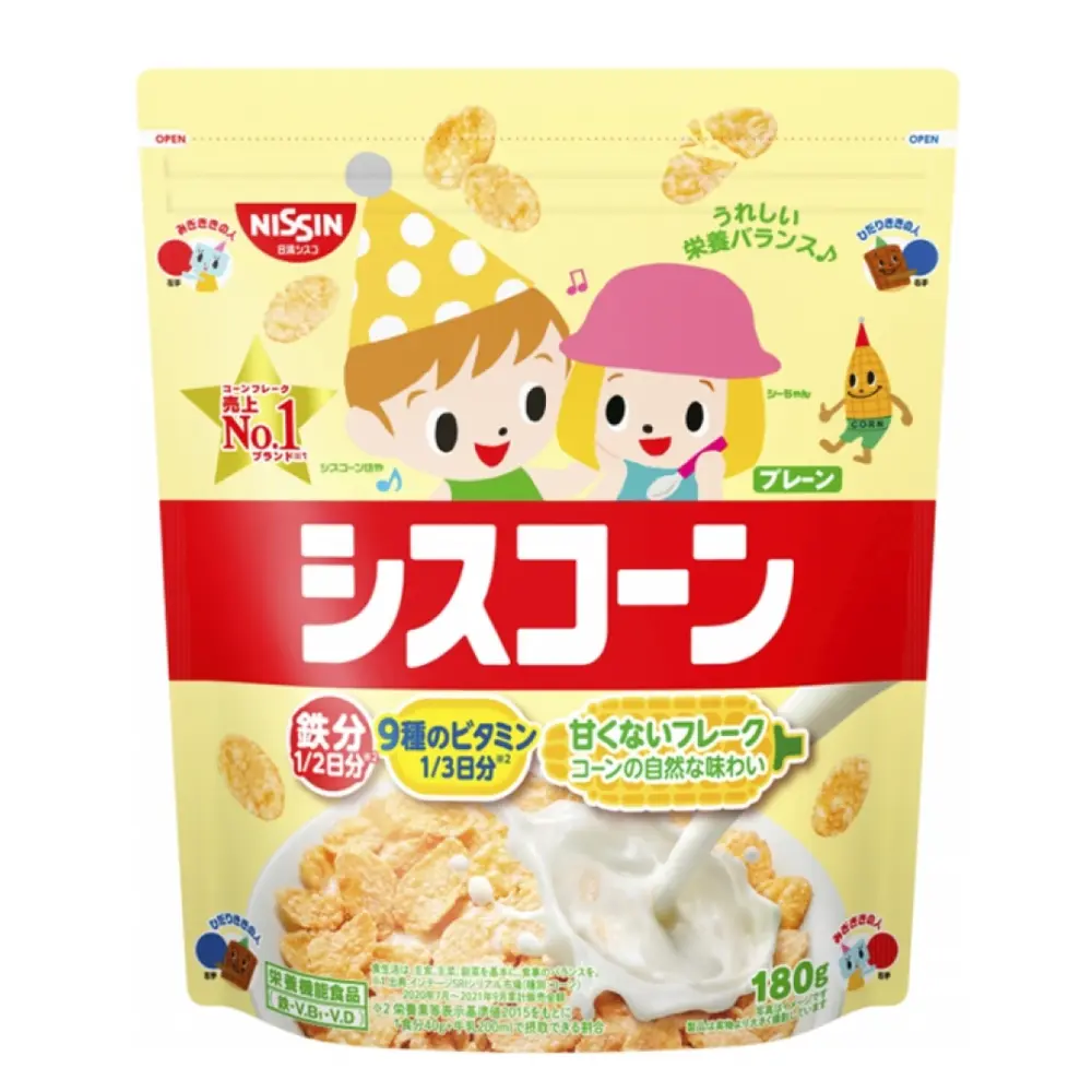 Ngũ Cốc Ngô Giòn Truyền Thống, Ciscorn, Plain Corn Flakes (180g) - NISSIN