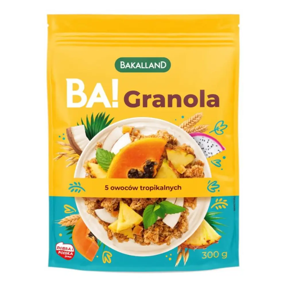 Ngũ Cốc Trái Cây Nhiệt Đới, BA! Granola, 5 Tropical Fruits (300g) - BAKALLAND