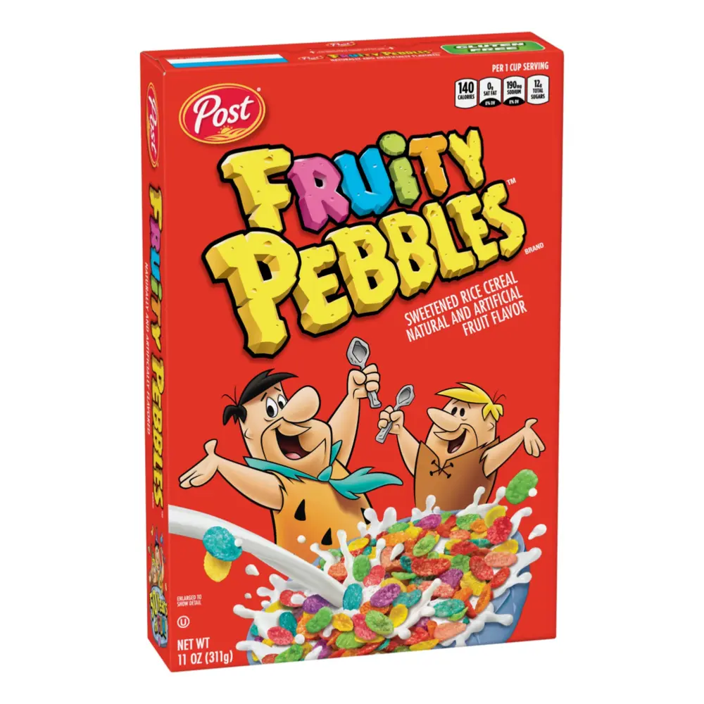 Ngũ Cốc Gạo Vị Trái Cây, Sweetened Rice Cereal, Fruity Pebbles, 11 oz (311g) - POST