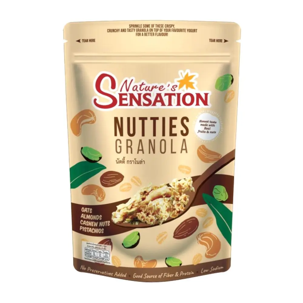 Ngũ Cốc Yến Mạch, Hạnh Nhân, Hạt Điều & Hạt Dẻ Cười, Nutties Granola (454g) - NATURE'S SENSATION