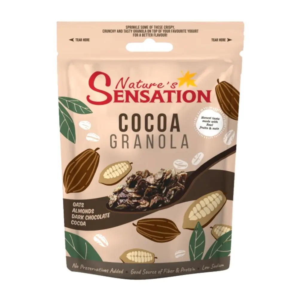Ngũ Cốc Yến Mạch, Hạnh Nhân, Socola Đắng & Cacao, Cocoa Granola (454g) - NATURE'S SENSATION