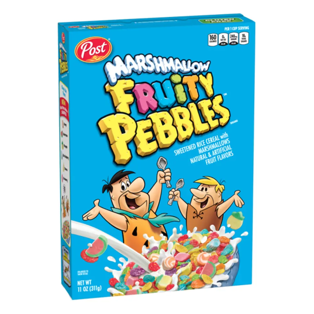 Ngũ Cốc Gạo Vị Trái Cây Marshmallow, Sweetened Rice Cereal, Marshmallow Fruity Pebbles, 11 oz (311g) - POST