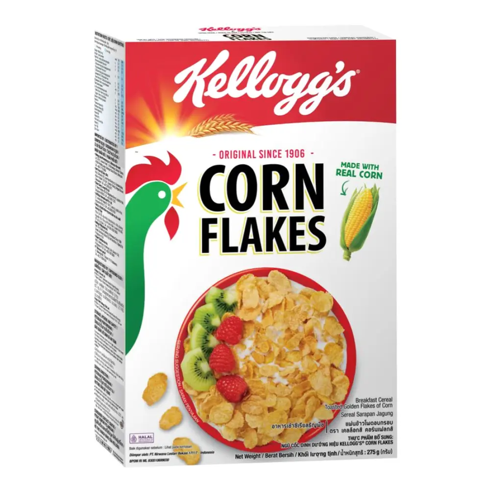 Ngũ Cốc Ngô Giòn, Corn Flakes, Breakfast Cereal Toasted Golden Flakes of Corn (275g) - KELLOGG'S